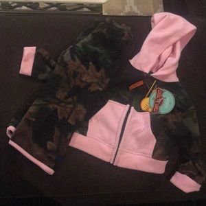 Camo fleece jacket and pants